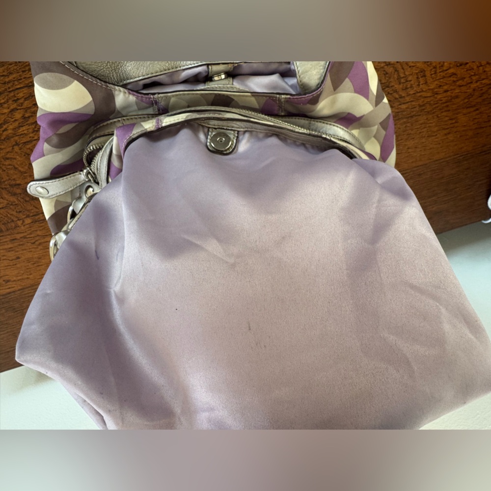 Coach Madison Maggie Hobo Bag - Purple and Gray Chainlink - EUC - Picture 14 of 14